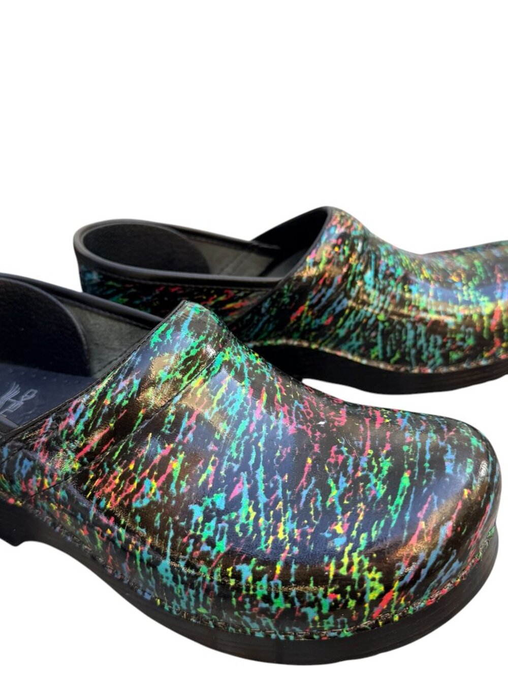 Dansko Professional Clogs Multicolor Paint Splatter Sz 41